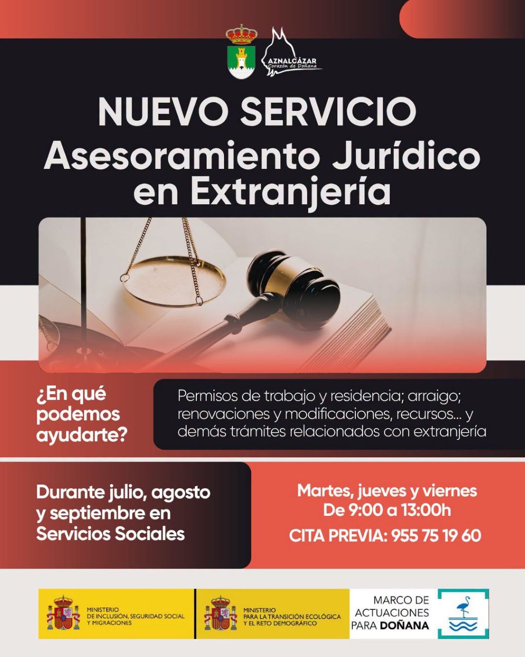 Aznalcázar pone en marcha un servicio gratuito de asesoramiento jurídico en materia de extranjería