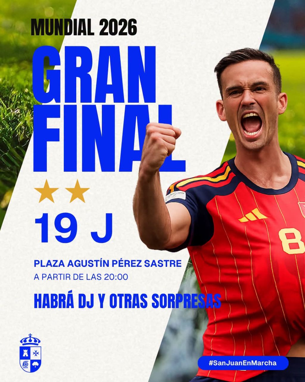 San Juan de Aznalfarache se vuelca con la final del Mundial con una gran fiesta para animar a España