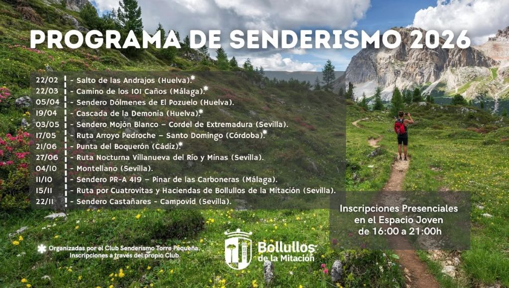 Bollullos de la Mitación organiza una ruta nocturna de senderismo en Villanueva del Río y Minas
