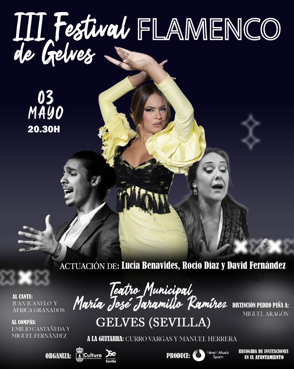 Las previsiones de precipitaciones para los próximos días motivan el cambio de ubicación del III Festival Flamenco de Gelves al Teatro Municipal