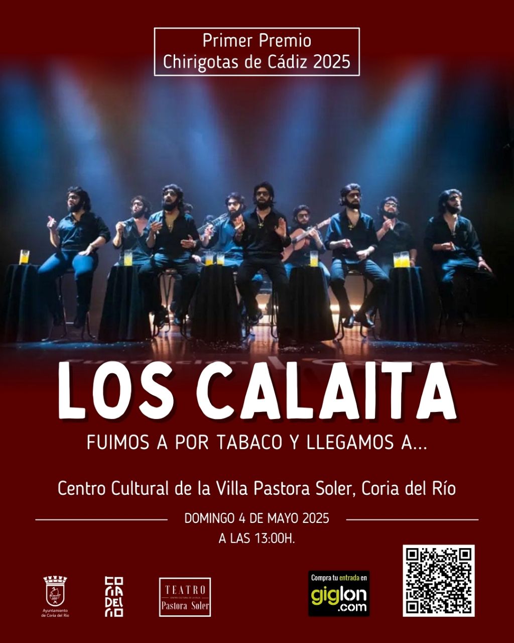 Los Calaita, ganadores del Carnaval de Cádiz 2025, actuarán en Coria del Río
