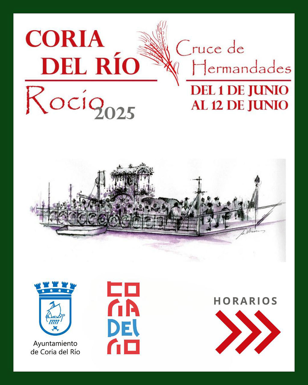 Horarios del Cruce de Hermandades 2025 por Coria del Río 
