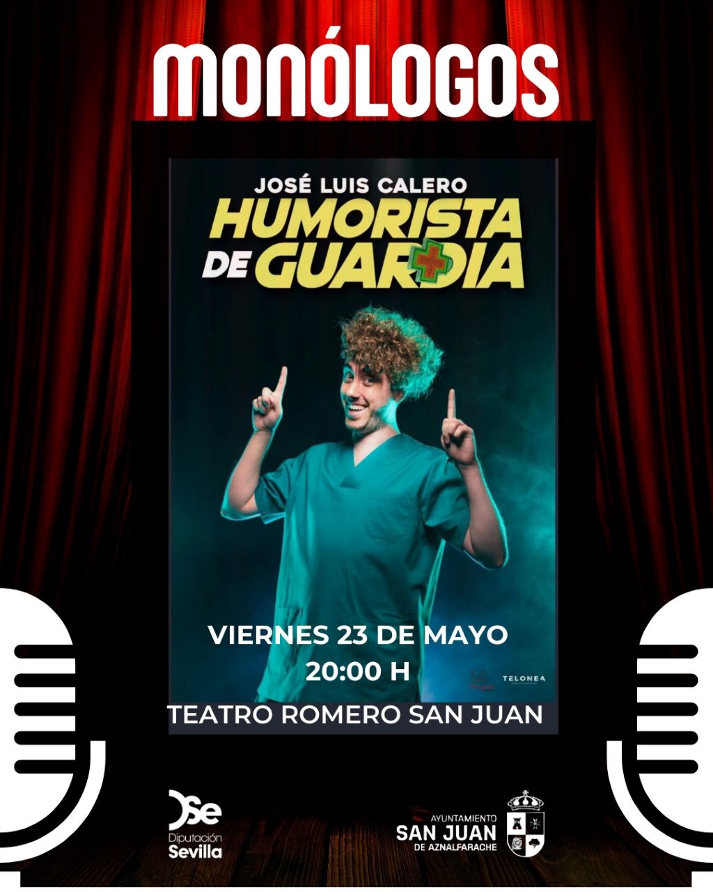 San Juan de Aznalfarache recibe a José Luis Calero con su nuevo monólogo este viernes