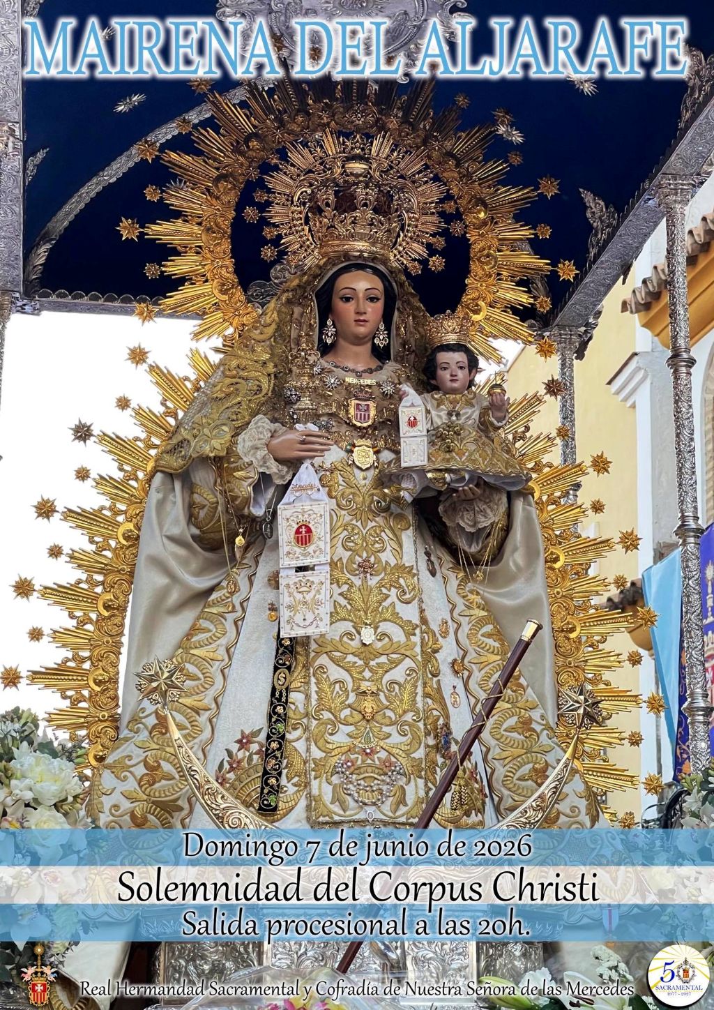 Mairena del Aljarafe celebrará el Corpus Christi con la tradicional procesión de la Virgen de las Mercedes
